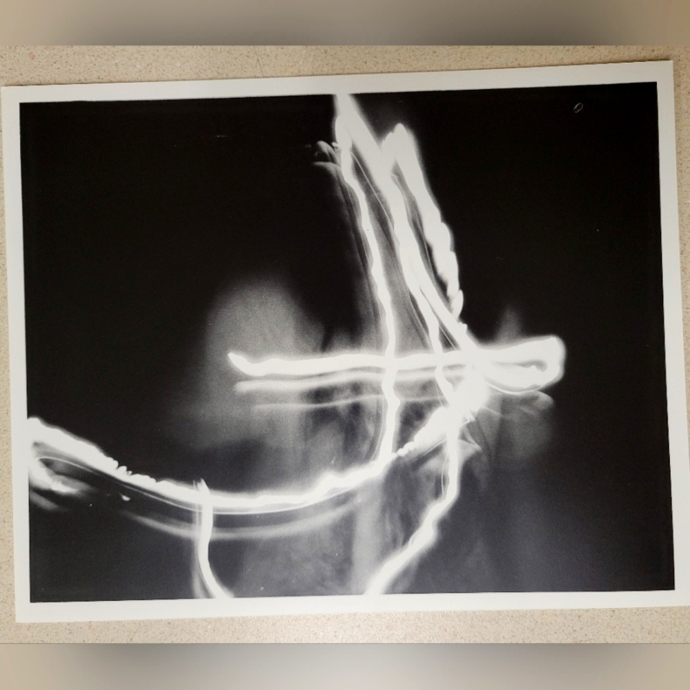 Handmade Black and White "Writing in the Dark"